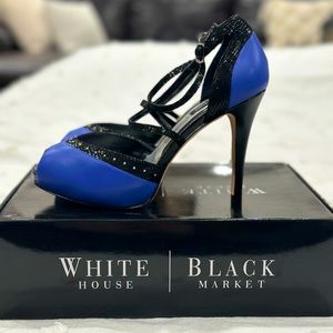 White House black market Platform strappy heels